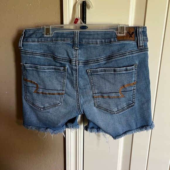 Denim Blue and Light Wash Jean Shorts - Picture 3 of 5